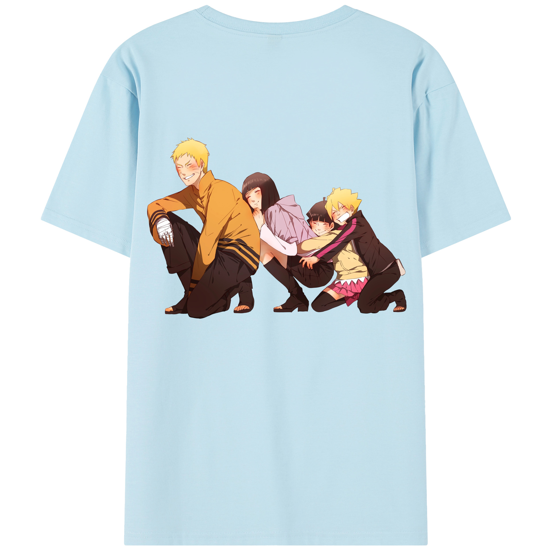 （画像用） NARUTO -ナルト- うずまき ナルト Uzumaki Naruto 綿100％半袖Tシャツ（背面プリント）